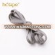 Grey embossed TPU tape no tie elastic silicone shoelace