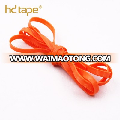 Orange embossed TPU plastic tape waterproof elastic shoelace